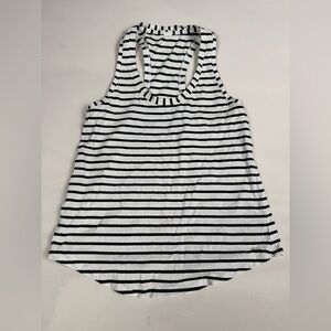 Lululemon Love Tank Classic fit Yachtie Stripe White Black Women’s 4 Retail $38